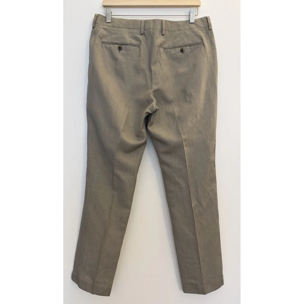 Bonobos Marzotto Wool Linen Blend Athletic Fit Trousers Pants 34x30 Beige Preppy